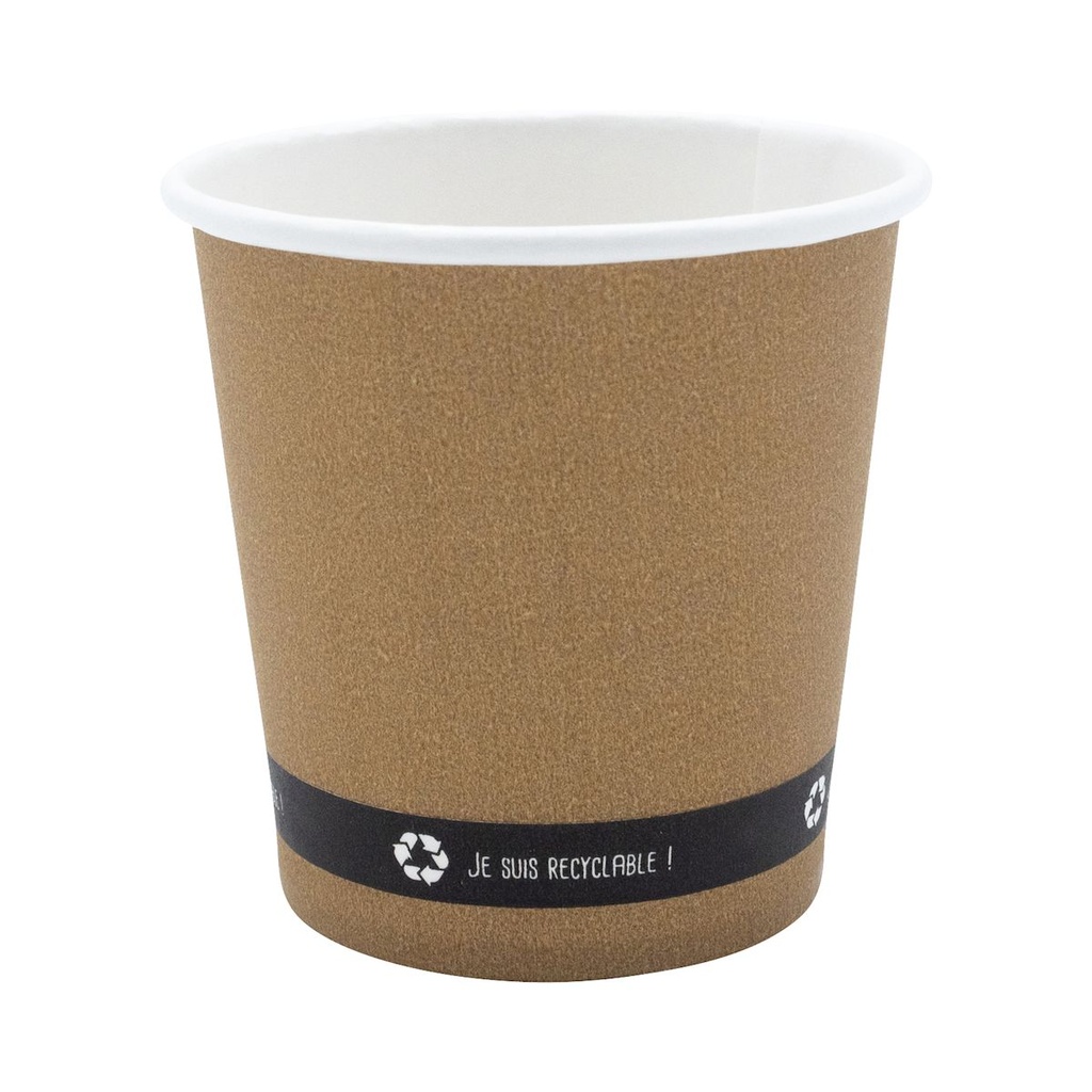 EN0497 GOBELET CARTON KRAFT BRUN 10cl - vue 2