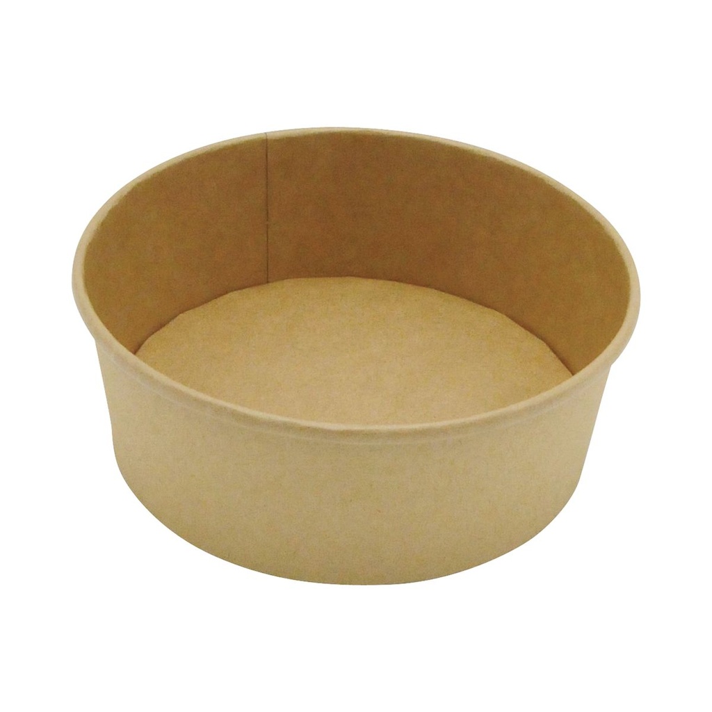 EB0033 BOITE SALADE RONDE KRAFT BRUN 480ML diam150xHt45mm - vue 2