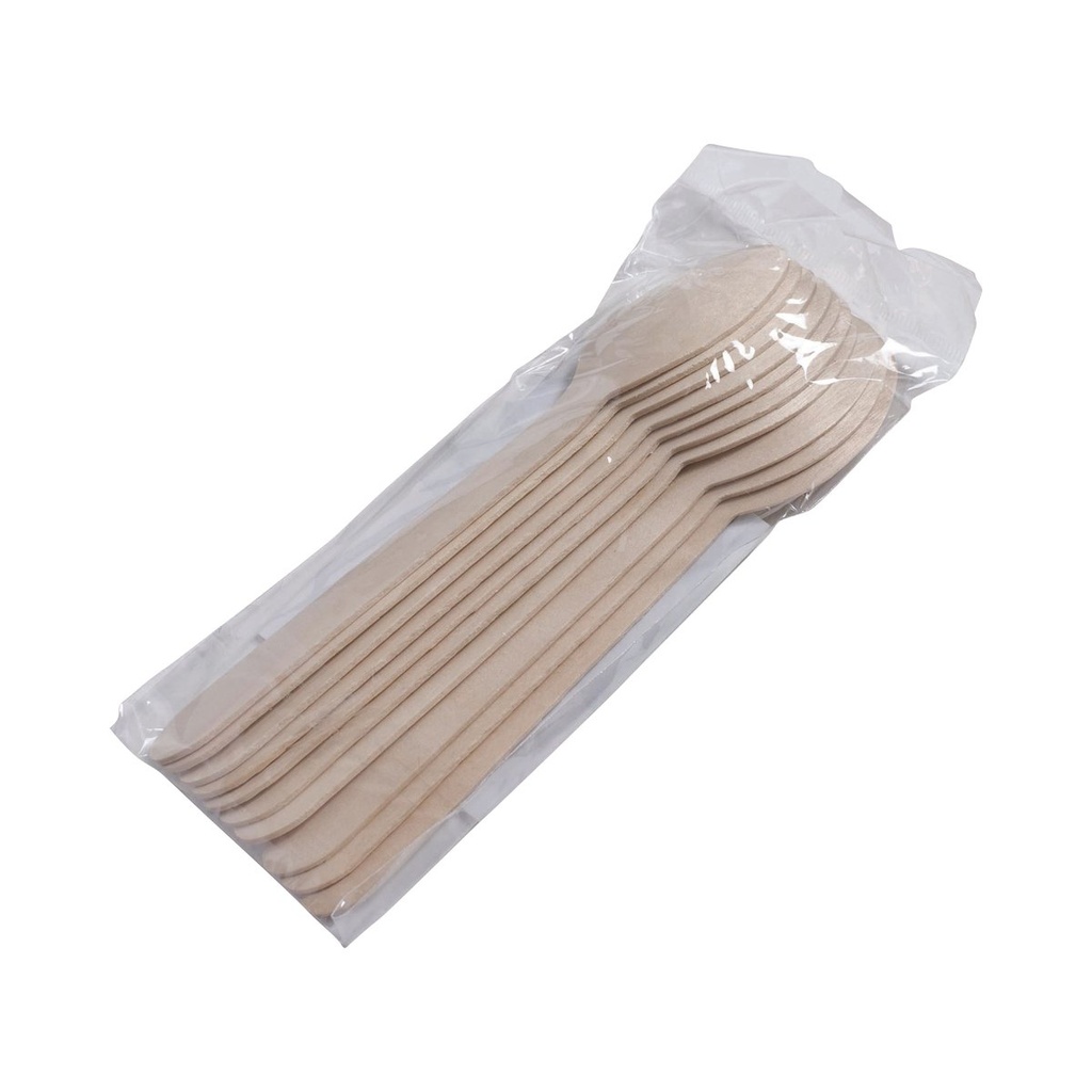 EB0073 CUILLERES BOIS 16.5cm paquets de 10 - vue 2