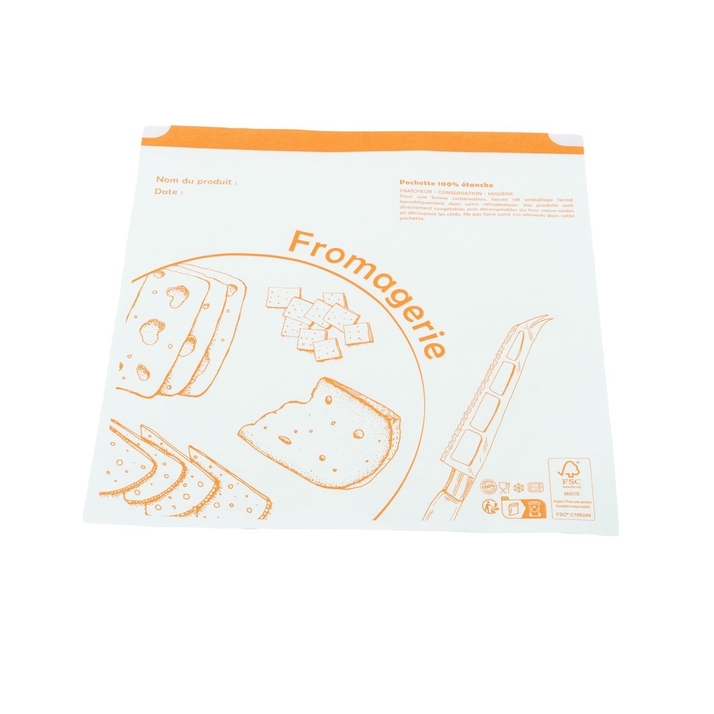 EN0047 Pochette fromagerie PPT - 250x250mm/1000 - vue 2
