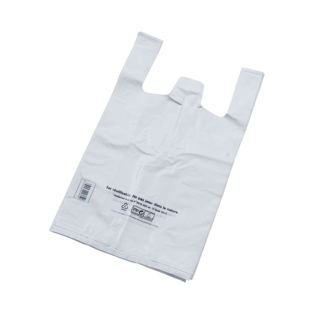 EN0253 Sacs bretelles réutilisables 10L 26+12x45cm/100 - vue 2