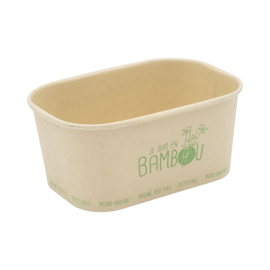 EB0053 BARQUETTE BAMBOU MICRO-ONDABLE 1000cc - 170x120x75mm/ 50 - vue 2