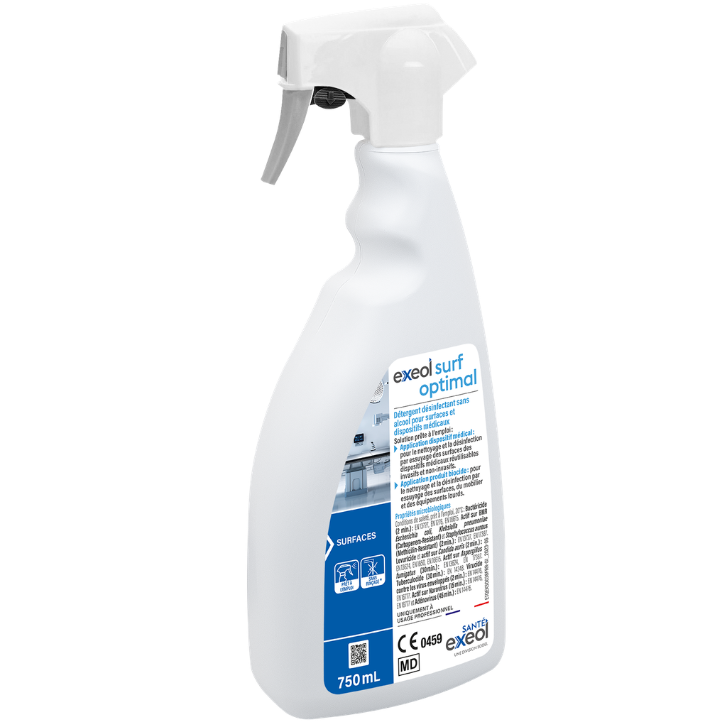 Désinfectant surfaces sans alcool — Exeol Surf Optimal spray 750 ml