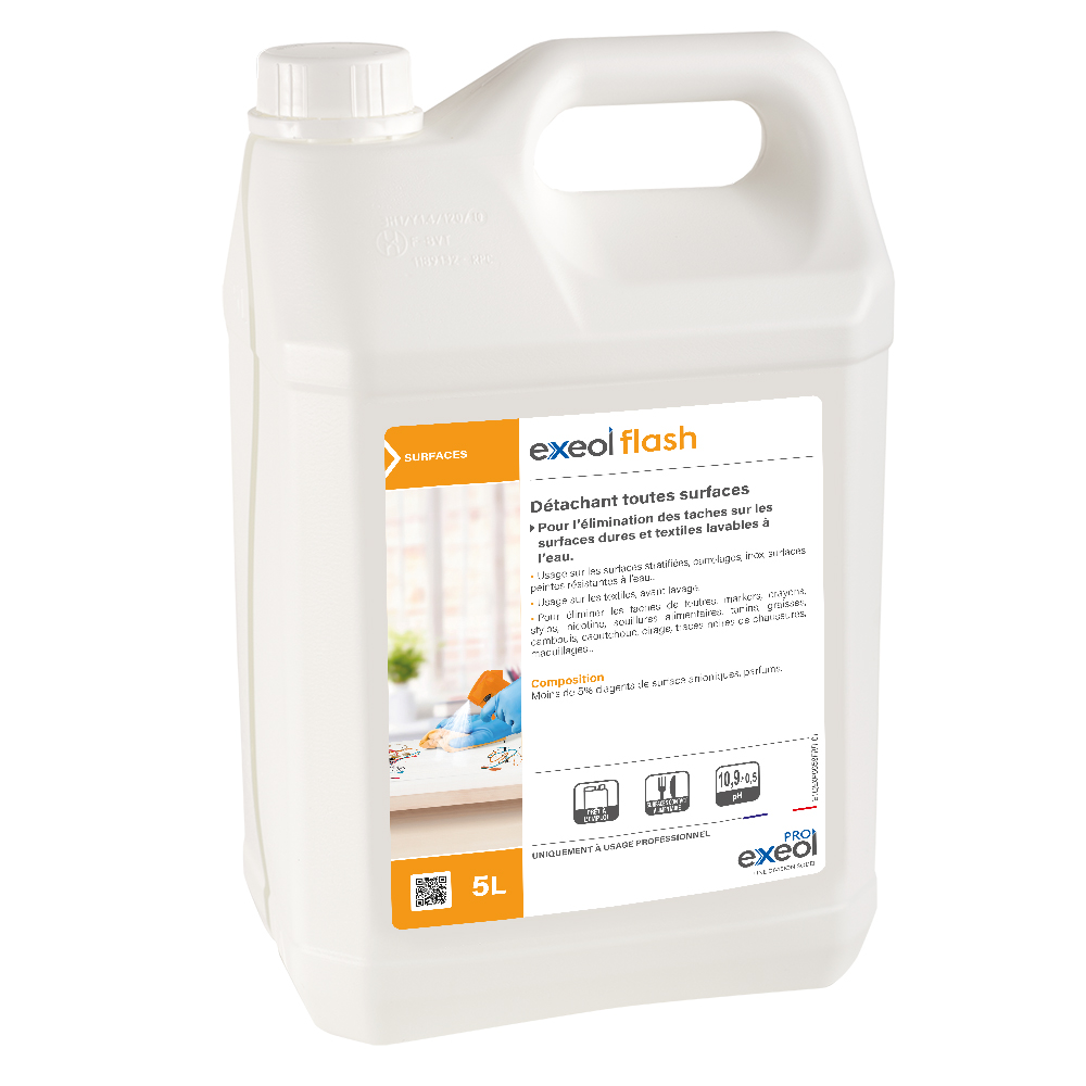 Détachant toutes surfaces sans CMR — Exeol Flash 5L