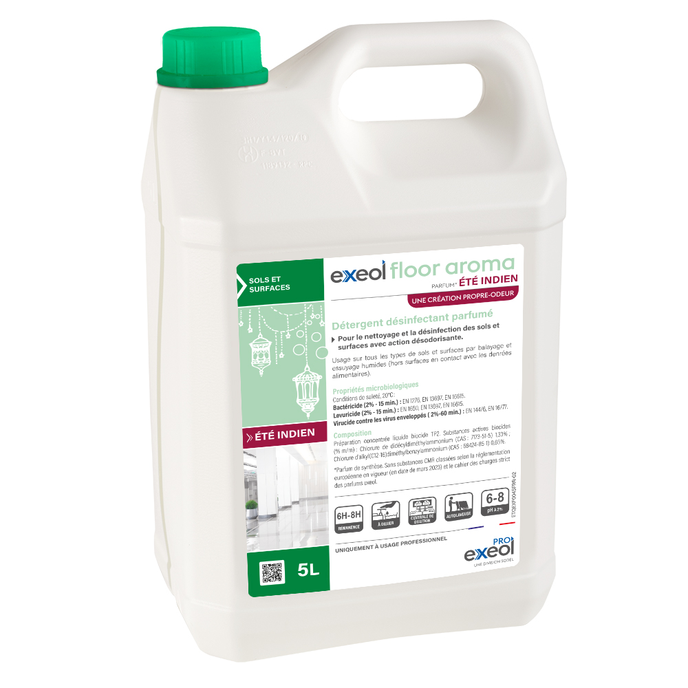 Détergent désinfectant parfumé sols Été indien — DDP Exeol Floor Aroma 5L
