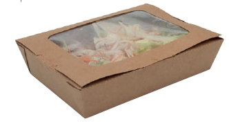 LUNCH BOX A FENETRE 105x80x65 mm kraft brun /50 (PCB4)