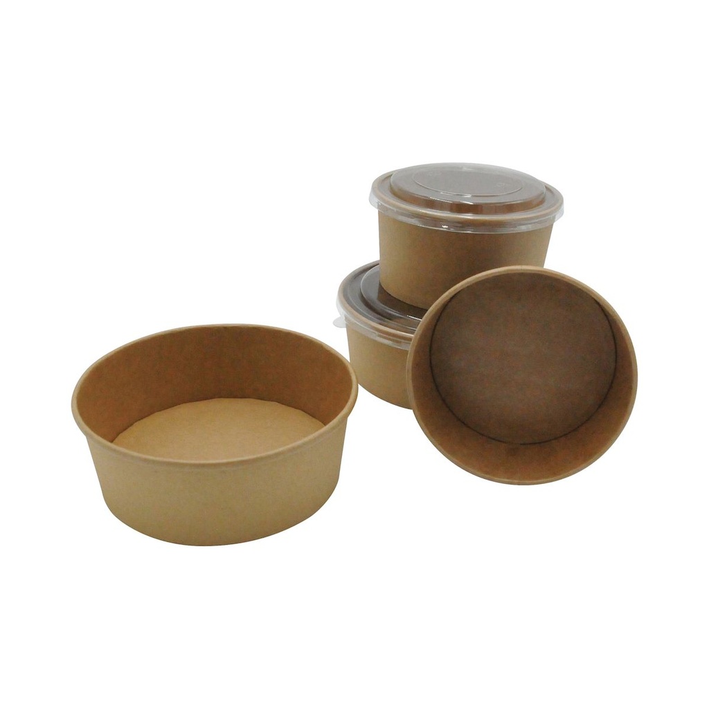 BOITE SALADE RONDE KRAFT BRUN 1300ML /50 (PCB6)
