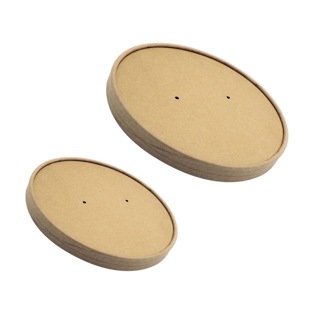 COUVERCLE BOITE SALADE RONDE KRAFT BRUN 1300ML /50 (PCB6)