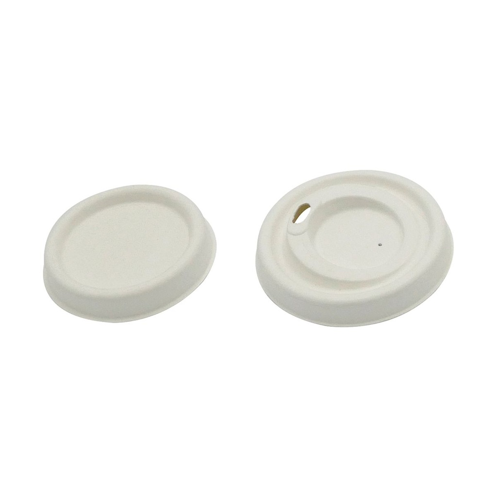Couvercle BAGASSE pour gobelet 18cl 6oz - 72mm /50 (PCB20) -EN0364-EB0065-EB0019