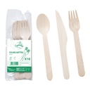 CUILLERES BOIS 16.5cm paquets de 10 (PCB50)