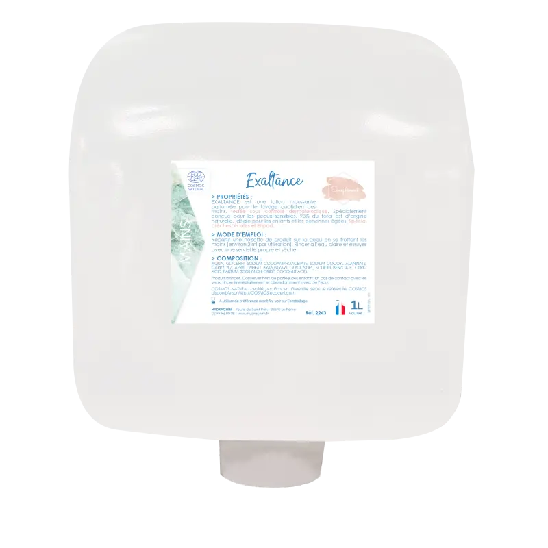 MOUSSE LAVANTE SIMPLEMENT COSMOS - EXALTANCE - 1L POCHE SEMI-SOUPLE - ECOCERT