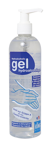 Gel hydroalcoolique professionnel mains — flacon pompe 400 ml