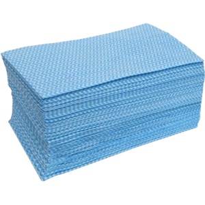 Chiffon non tissé bleu par 50 — lavette ajourée pro - Uniwipe JEEP