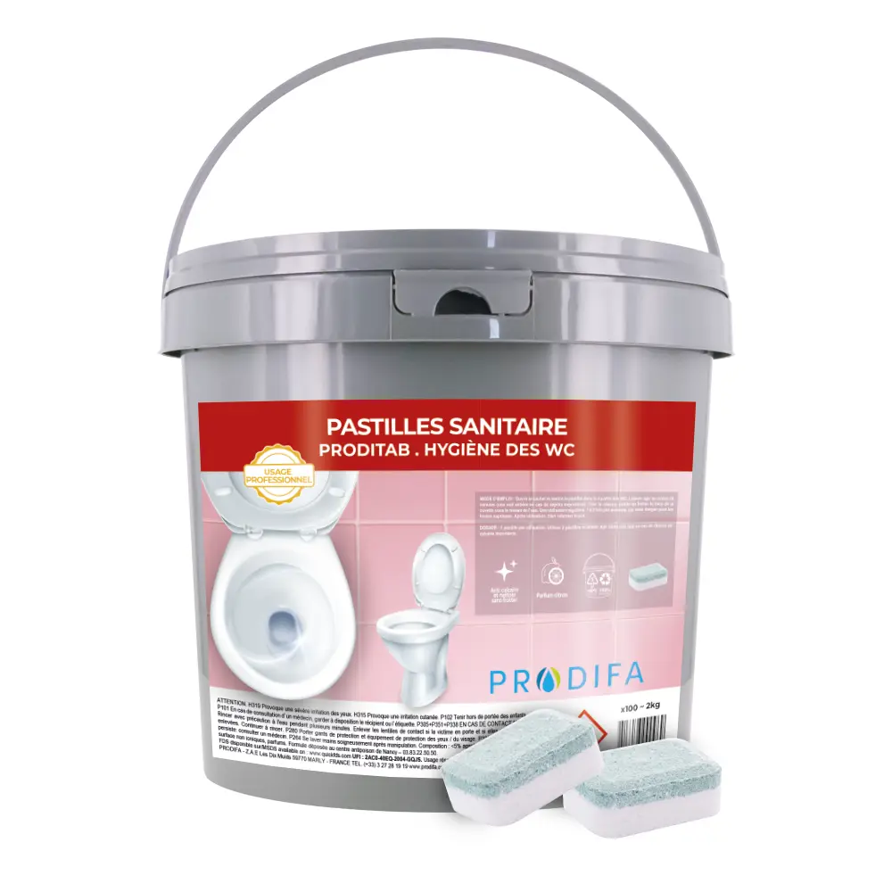 Pastille detartrage WC pot de 100 pastilles