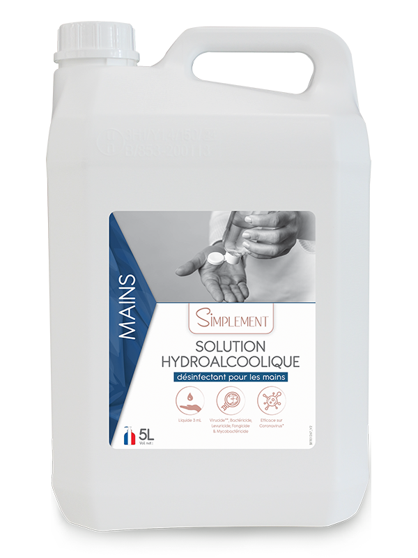 Solution hydroalcoolique mains — bidon 5 L