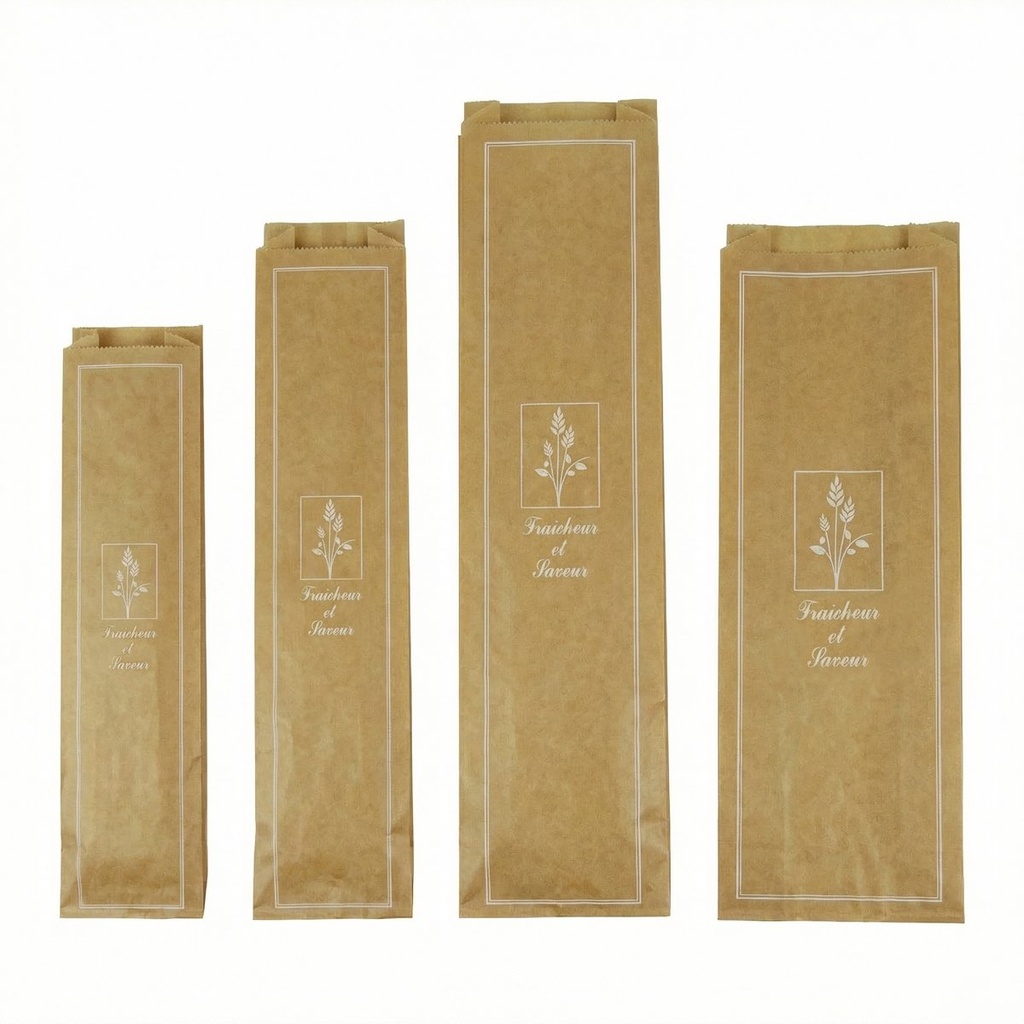 Sacs baguette/ 1000 kraft brun 100+40X480 Fraîcheur & Saveur (PCB1)