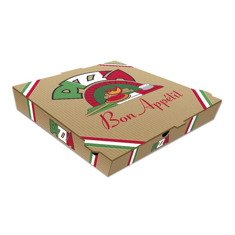 Boite pizza /100 kraft brun 34,5X34,5X4 (PCB1)
