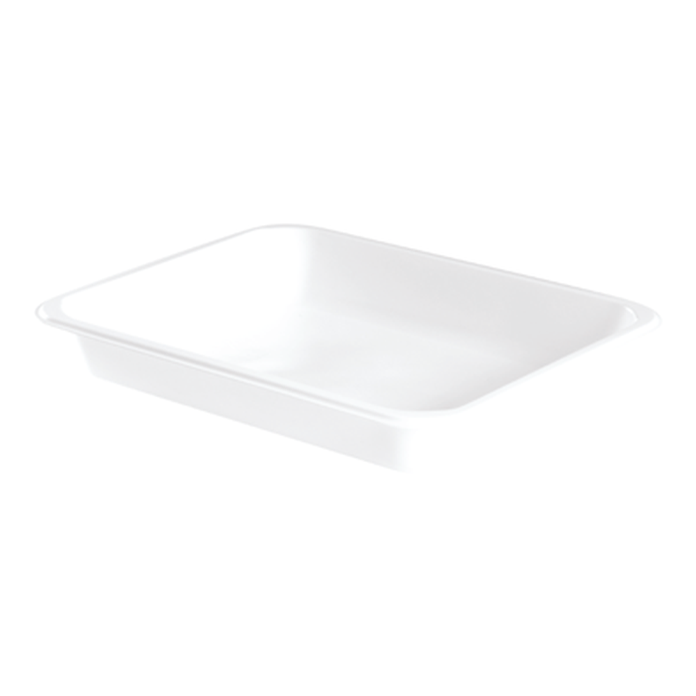 Plat PP 1 compartiment blanc hauteur 50 carton de 360 (PCB1)