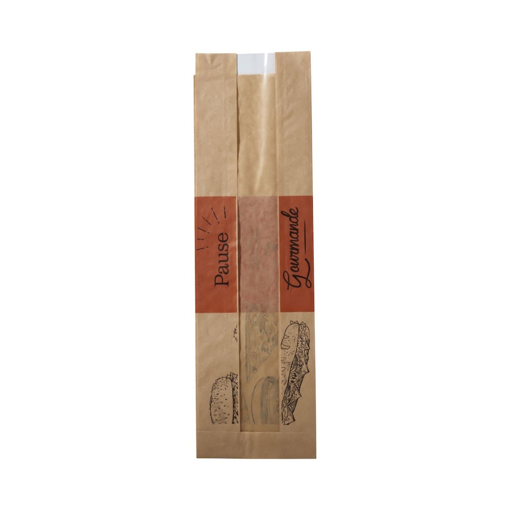 Sacs sandwich à fenêtre - 100 + 60 x 340 mm / 1000
