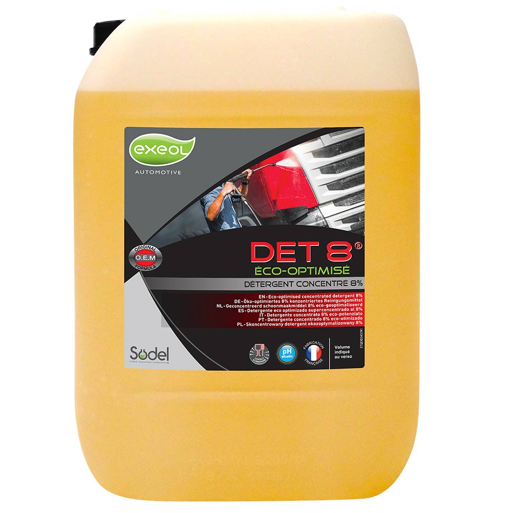 Shampoing véhicules contact alimentaire DET 8 - Bidon 20 L
