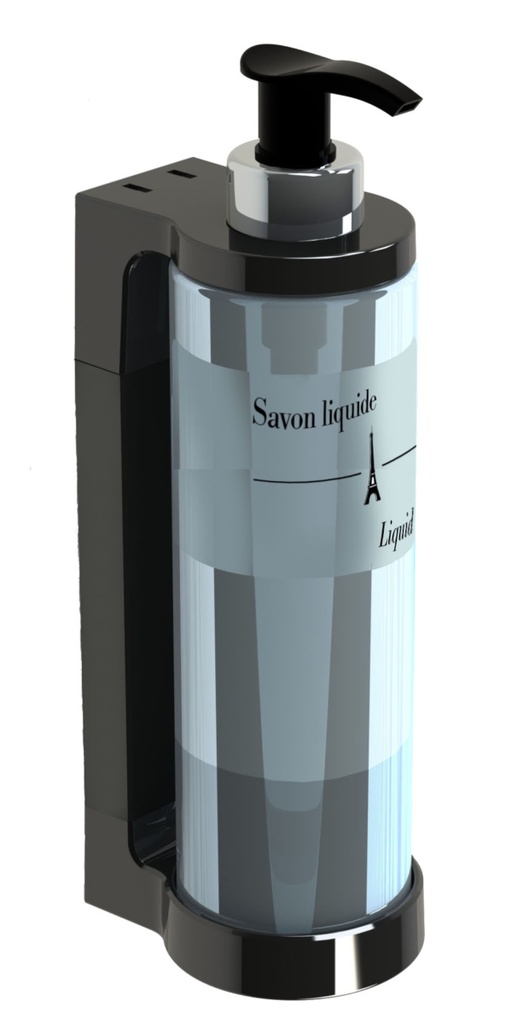 Distributeur de savon hôtellerie ISIS 300 ml — noir