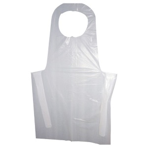 Tablier jetable polyéthylène blanc — sachet de 100