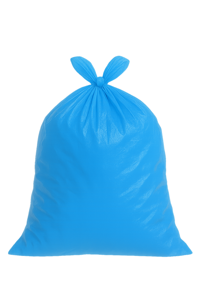 Sac poubelle bleu renforcé 100 L 50 µm BD — carton de 200