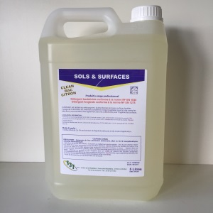 Détergent désinfectant centrale OPTIMA 3D Sol Citron 5 L - Cleanbac (PCB4)