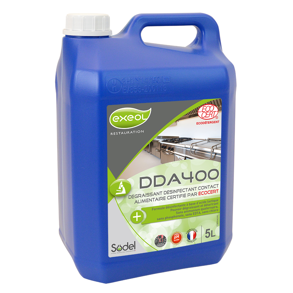 DDA400 - Dégraissant Désinfectant Contact Alimentaire Écocert