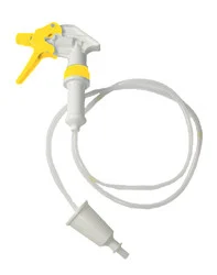 Tête spray + tube rallonge JAUNE 120 cm