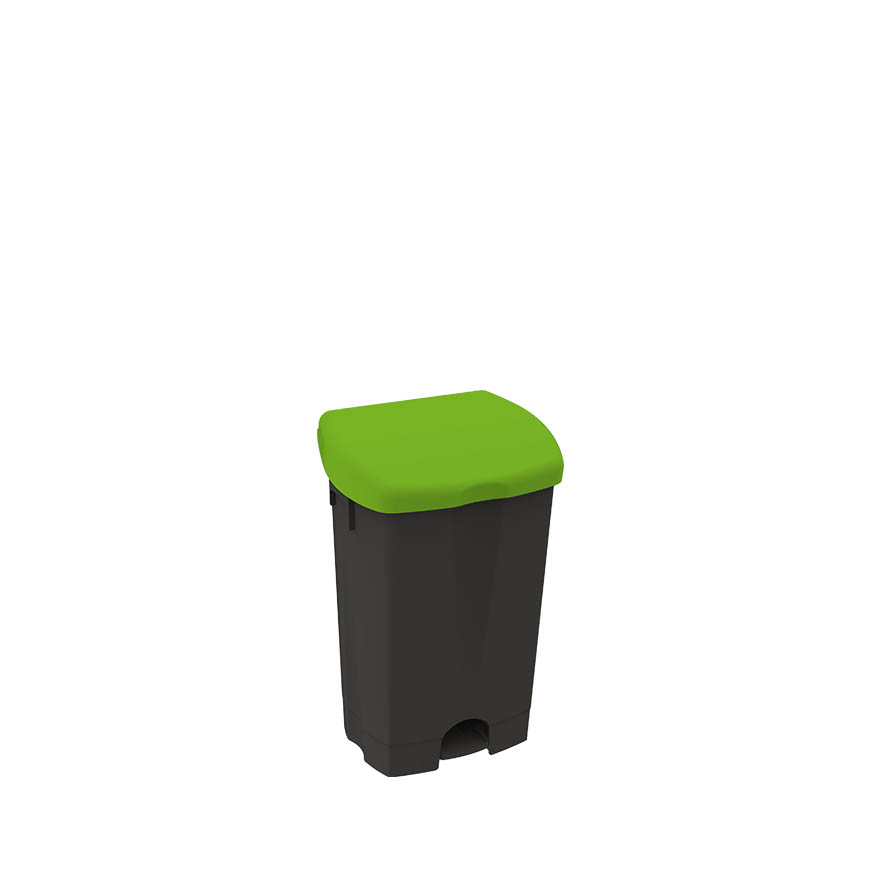 Poubelle à Pédale Black is Green - VERT - 50 L (PCB4)