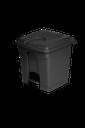 POUBELLE NOIRE PLASTIQUE RECYCLÉ - 30L