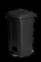POUBELLE NOIRE PLASTIQUE RECYCLÉ - 90L