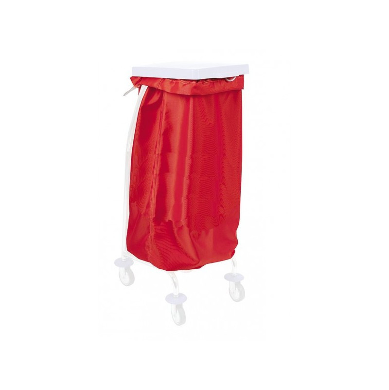 SAC A LINGE UNI ROUGE HAUTEUR 100CM TISSU SCLETEX (PCB50)