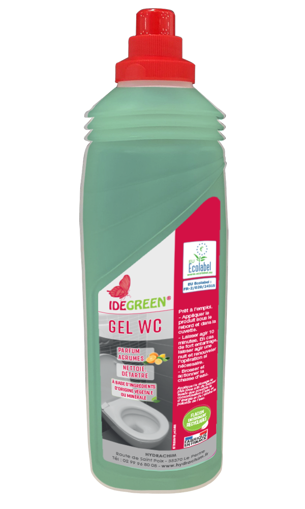 Gel WC Écolabel IDEGREEN 0489 parfum agrumes — flacon 750 ml (PCB6)