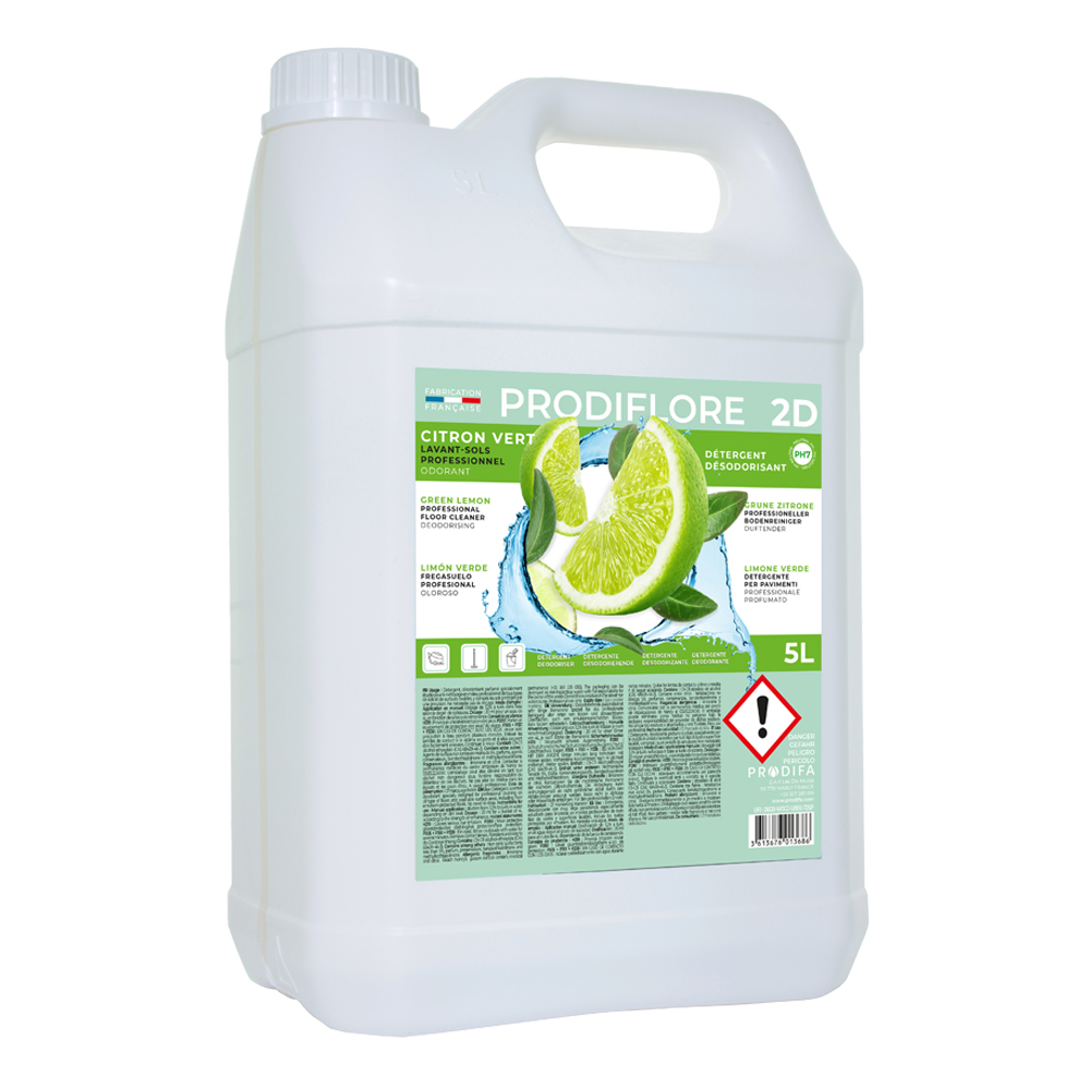 Détergent désodorisant lavant sols Citron vert — 2DO 5L