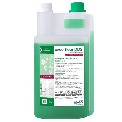 [DE0040] Détergent désinfectant surodorant sols Été indien — DDS Exeol Floor 1L