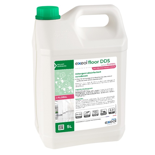 [DE0045] Détergent désinfectant surodorant sols Floral — DDS Exeol Floor 5L