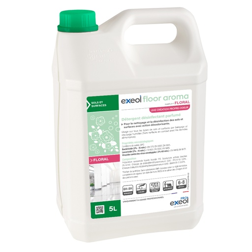 [DE0263] Détergent désinfectant parfumé sols Floral — DDP Exeol Floor Aroma 5L