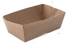 [EB0001] BARQUETTE CARTON BRUN SANS IMP 100x60x40mm /250 (PCB4)