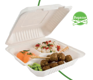 [EB0031] LUNCHBOX BAGASSE 3 COMPARTIMENTS /50 (PCB4)