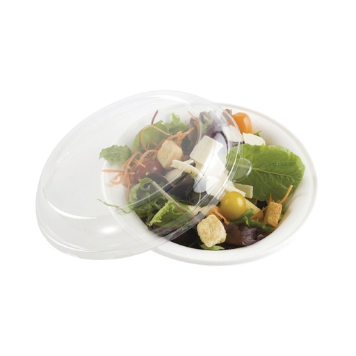 [EB0061] COUVERCLE PLAT PET POUR BOL BAGASSE 800CC /50 (PCB12)