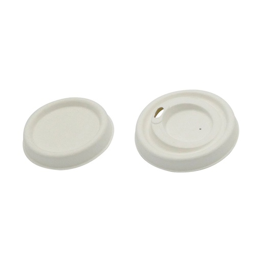 [EB0064] Couvercle BAGASSE pour gobelet 18cl 6oz - 72mm /50 (PCB20) -EN0364-EB0065-EB0019