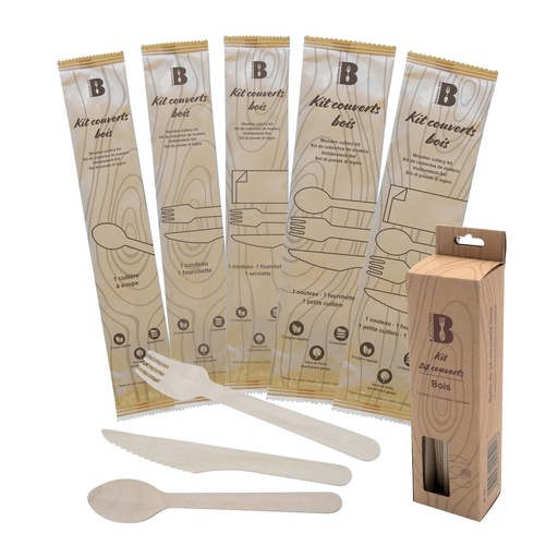 [EB0070] KIT COUVERT 4/1 BOIS  (cout+fourch+cuil des+serv) /250 (PCB1)