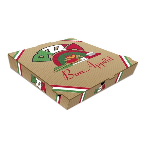 [EN0066] Boite pizza /100 kraft brun 34,5X34,5X4 (PCB1)