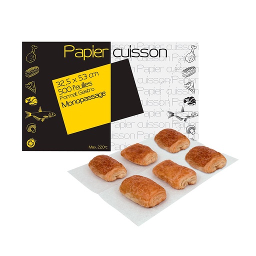 [EN0117] Feuille papier cuisson/ 500 - 320X530 mono passage - (PCB1)