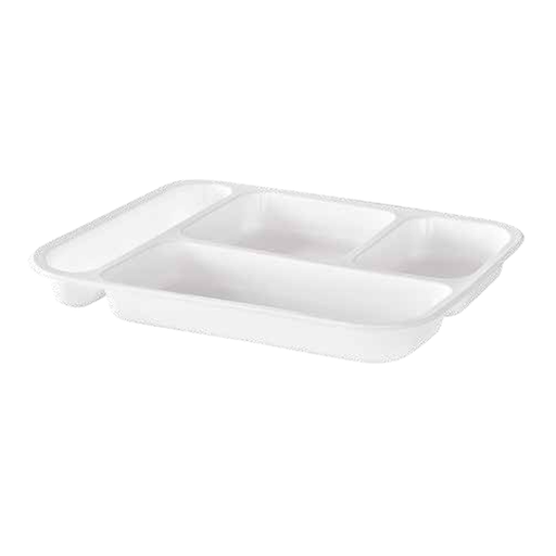 [EN0212] Plat PP 4 compartiments blanc SCELL H34  /50 (PCB4)