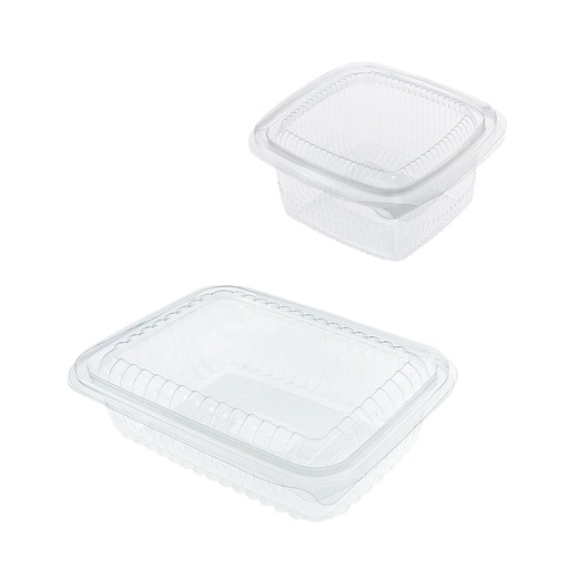 [EN0384] Barquette salade charnière carré 375cc Pro /50 (PCB6)