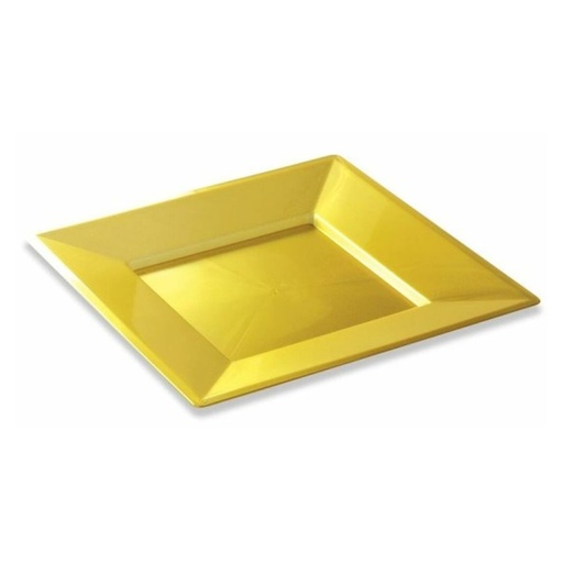 [EN0437] ASSIETTE CARREE PRESTIGE OR 24X24CM /12 (PCB8)