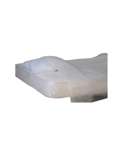 [HY0042] Drap de lit jetable non-tissé blanc 160 x 240 cm — carton de 100